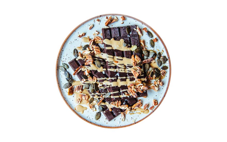 Ciocolată amăruie cu superalimente și ciuperci medicinale