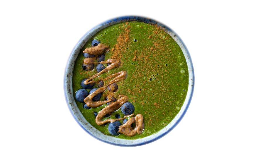 Smoothie bowl cu spanac și ghimbir