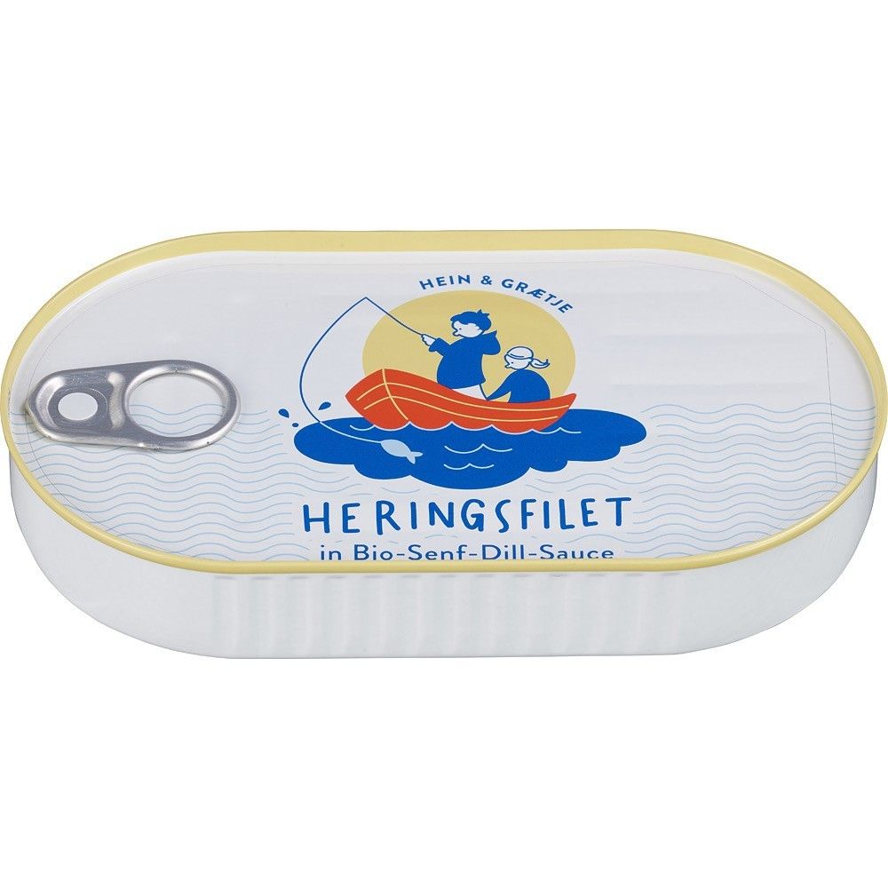 Fileuri de hering in sos bio de mustar cu marar 200g Hein Graetje