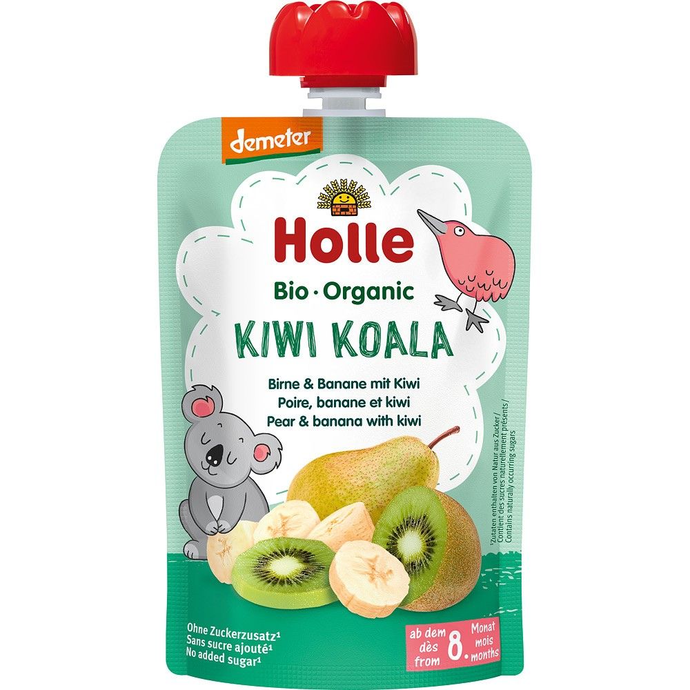 Piure bio de pere banane si kiwi pentru copii 8 luni 100g Holle
