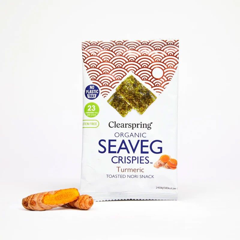 ALGE NORI SNACK TURMERIC ECO 4g NOU CLEARSPRING