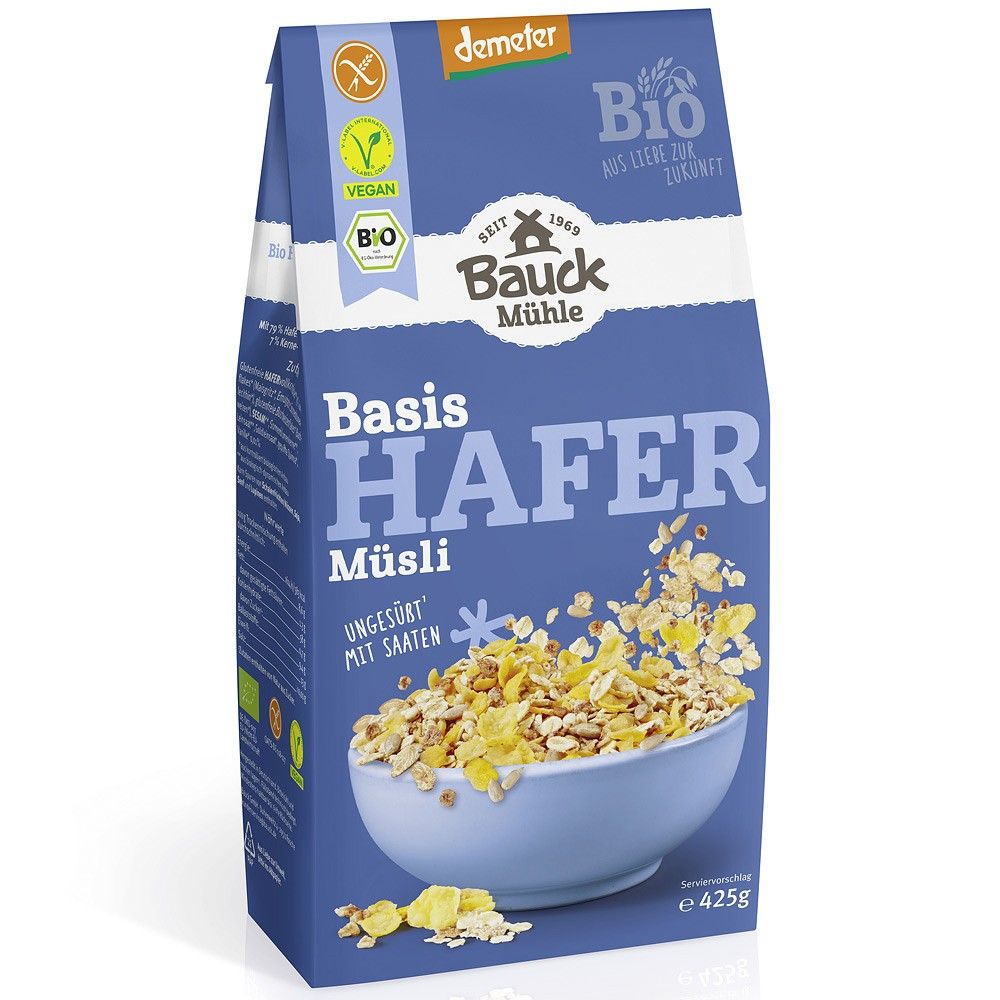 Musli bio cu ovaz fara gluten demeter 425g BauckHof