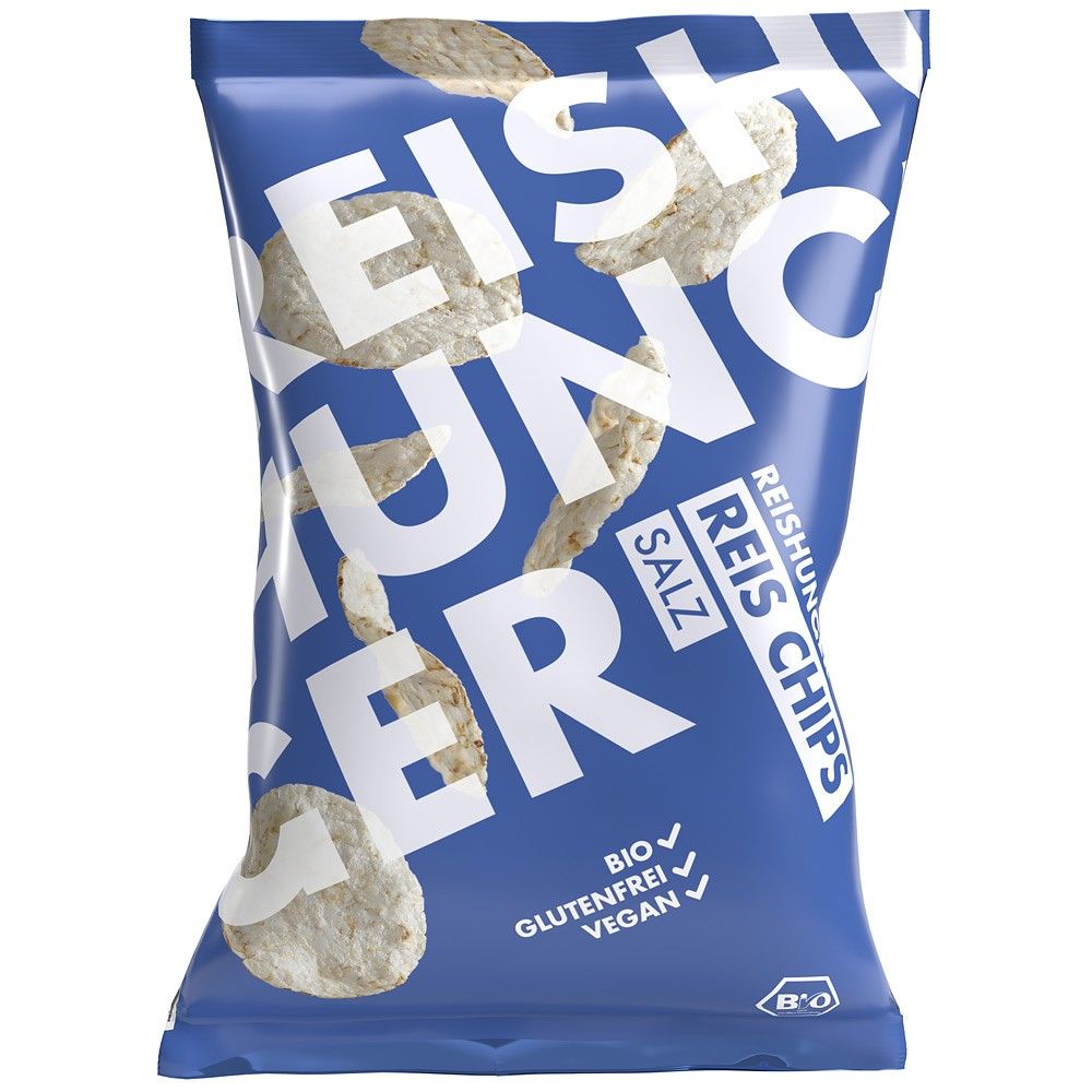 Chipsuri bio din orez cu sare fara gluten 50g Reishunger