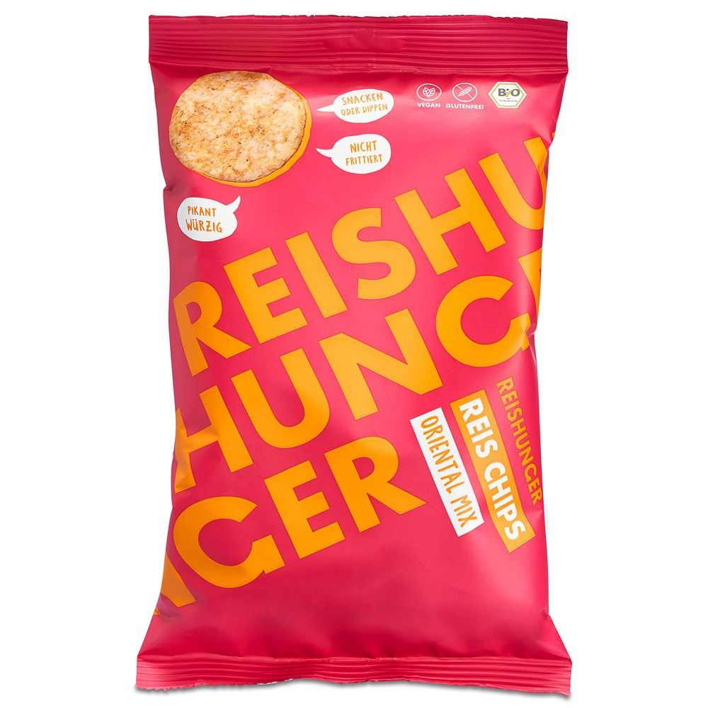 Chipsuri bio din orez cu arome orientale fara gluten 50g Reishunger