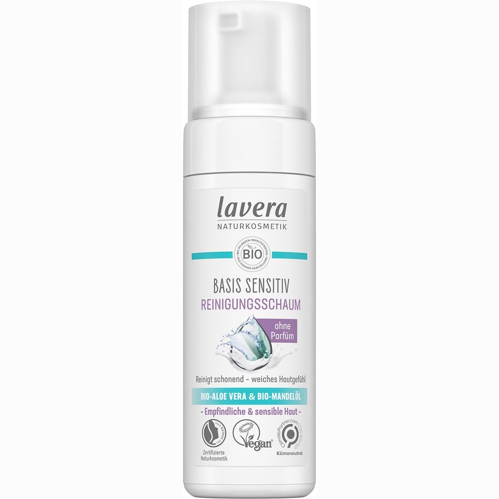 Spuma demachianta cu aloe vera bio si ulei de migdale bio sensitiv 150ml Lavera
