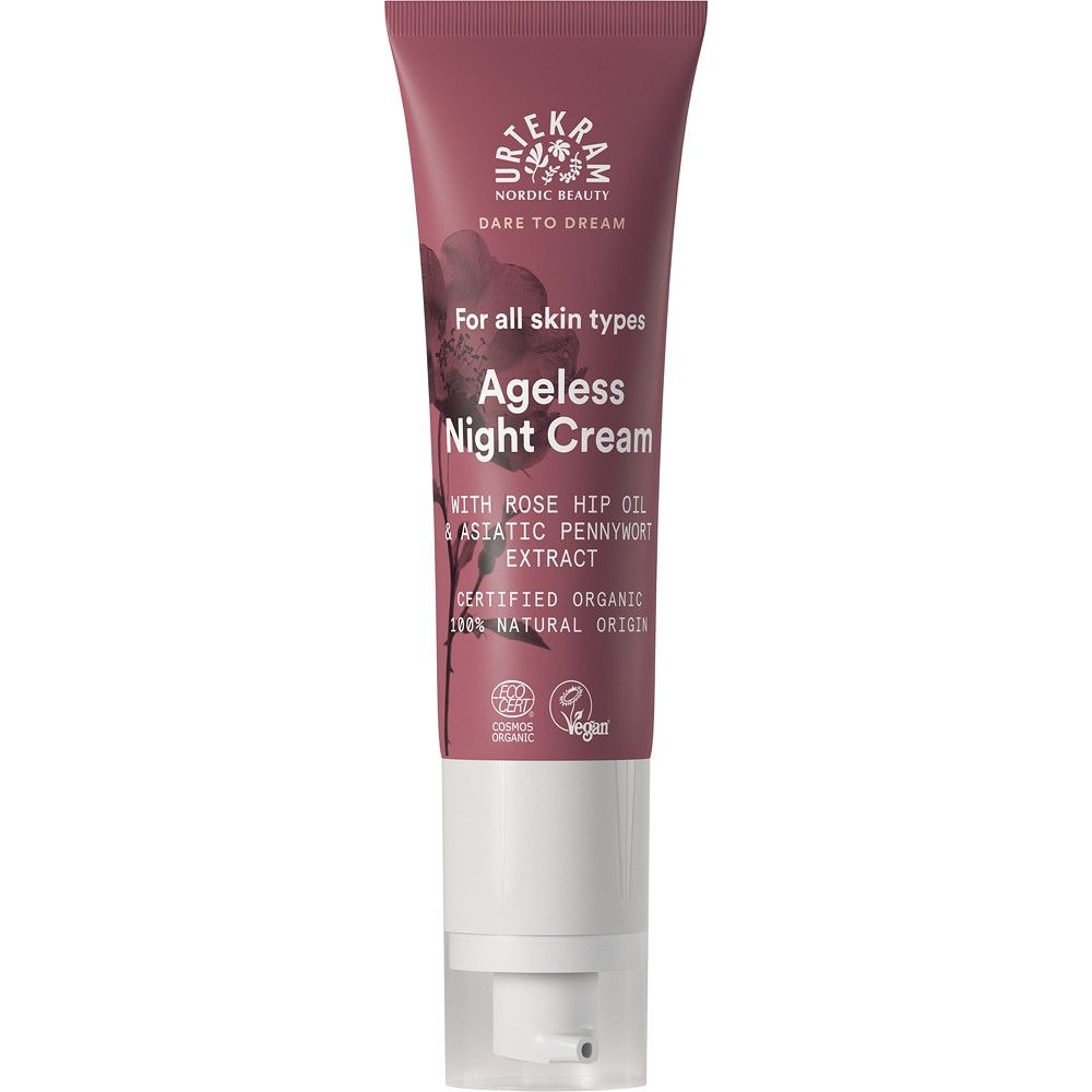 Crema de noapte pentru orice tip de ten cu ulei de macese si extract de centella asiatica 50ml Urtekram