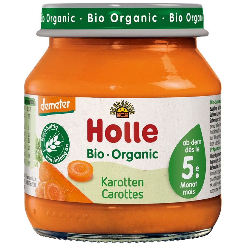 Piure de morcovi pentru copii 5luni 125g Holle