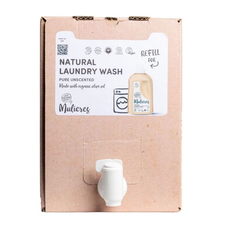 Detergent pentru rufe cu 99% ingrediente naturale fara parfum (15L), Mulieres