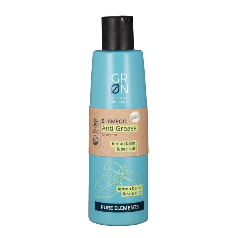 Sampon pentru par gras Bio Organic Pure Elements cu sare de mare si roinita (250ml), GRN Shades of Nature