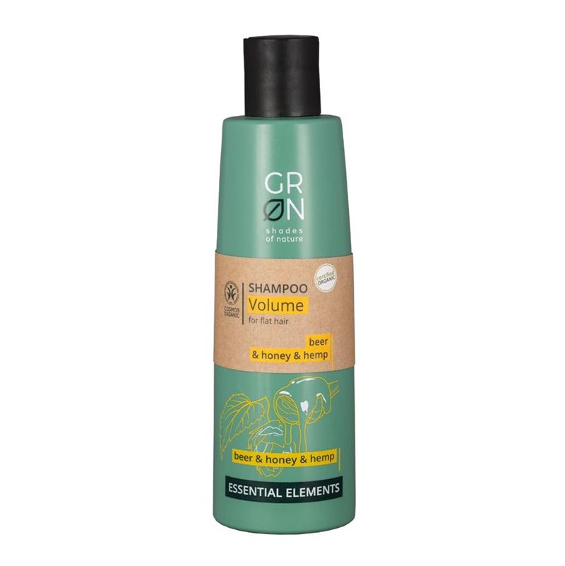 Sampon pentru volum Bio Organic Essential Elements cu canepa, bere si miere (250ml), GRN Shades of Nature