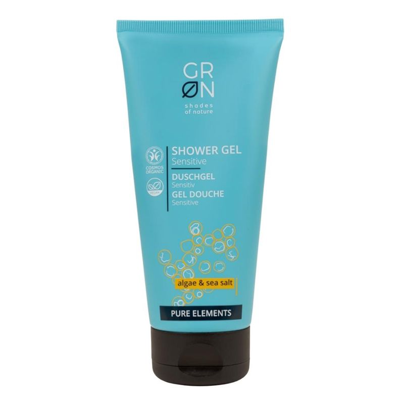 Gel de dus sensitive Bio Organic Pure Elements cu sare de mare si alge (200ml), GRN Shades of Nature