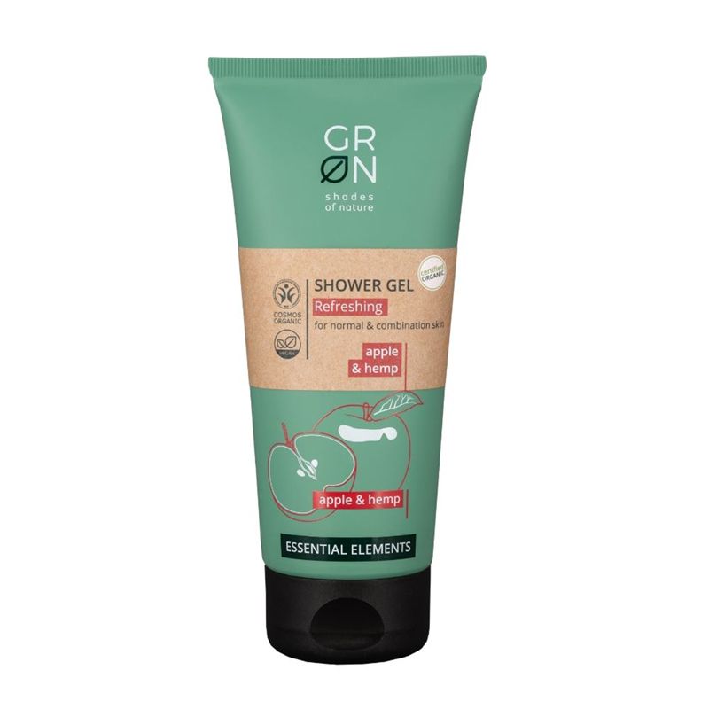 Gel de dus revigorant Bio Organic Essential Elements cu canepa si mar (200ml), GRN Shades of Nature