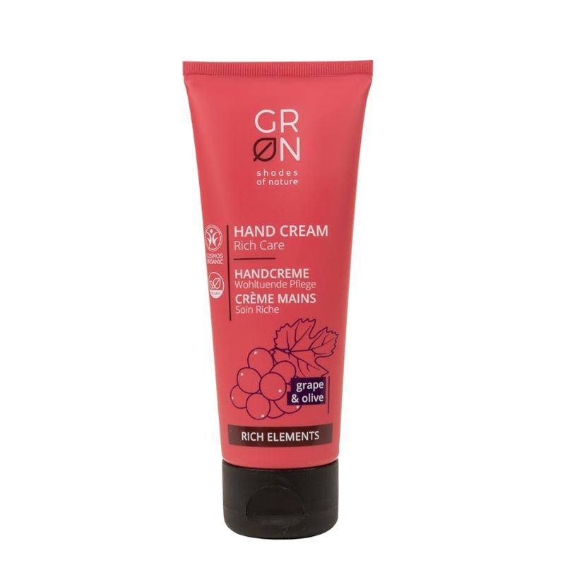 Crema de maini reparatoare Bio Organica Rich Elements cu masline si struguri (75ml), GRN Shades of Nature