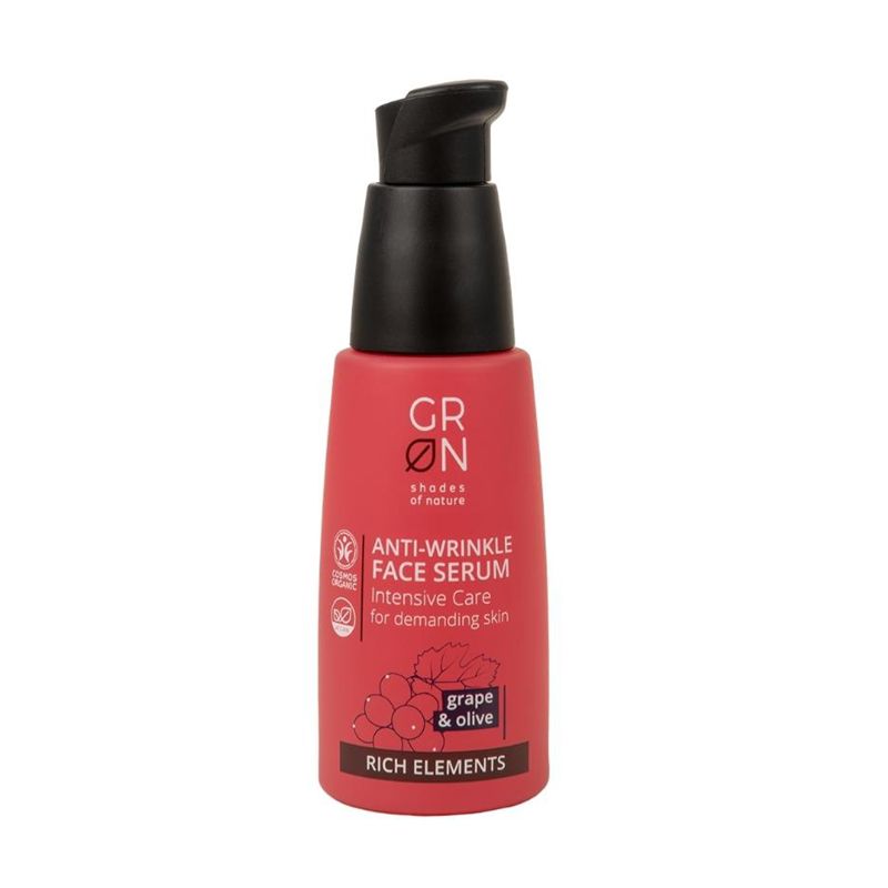 Ser de fata antirid Bio Organic Rich Elements cu masline si struguri (30ml), GRN Shades of Nature