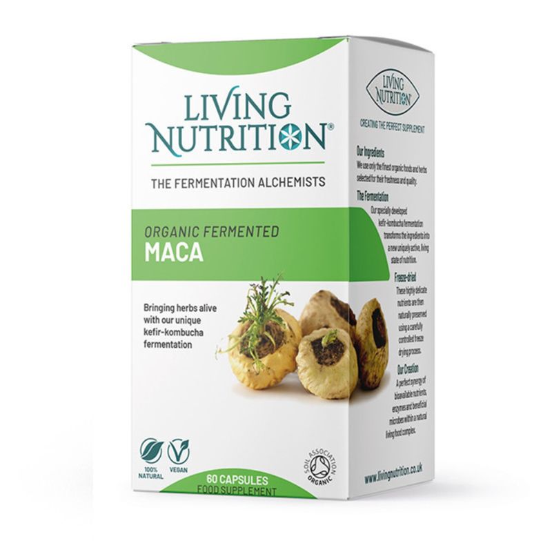 Organic Fermented Maca 600 mg Full Spectrum (60 capsule), Living Nutrition