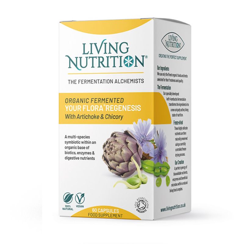 Your Flora Regenesis 700 mg probiotice fermentate pentru refacerea florei intestinale (60 capsule), Living Nutrition