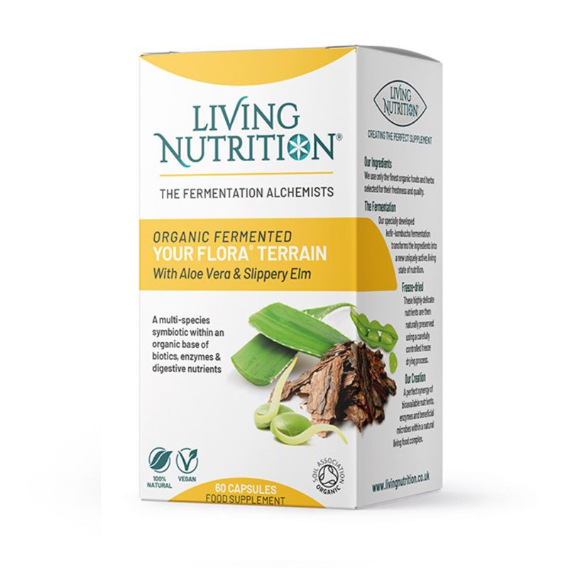 Your Flora Terrain 700 mg probiotice fermentate pentru protejarea mucoasei intestinale (60 capsule), Living Nutrition
