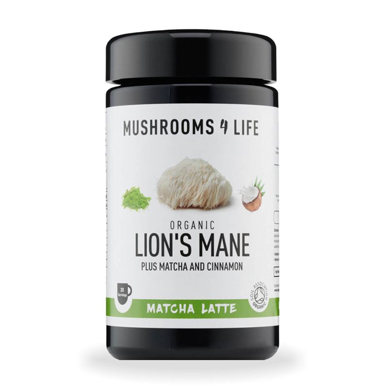 Organic Lions Mane Matcha Latte Pure Grade Extract 110 grame (20 portii), MushroomsForLife