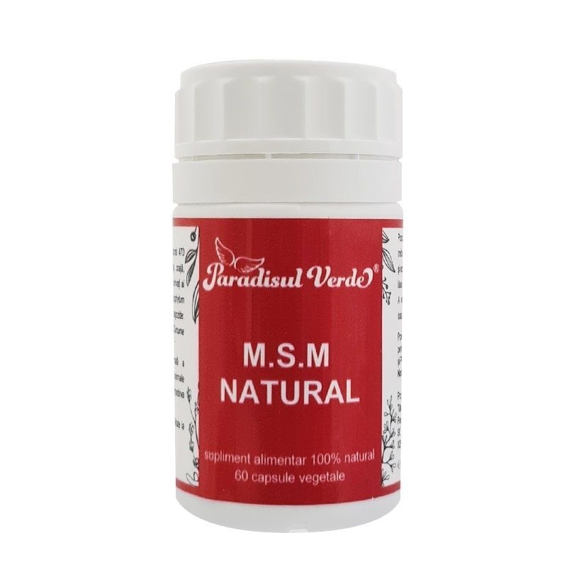 Capsule Vegetale cu MSM, Natural ,60cps ,Paradisul Verde