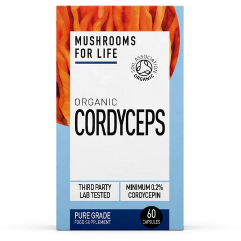 Organic Cordyceps 800 mg Pure Grade Extract (60 capsule), MushroomsForLife