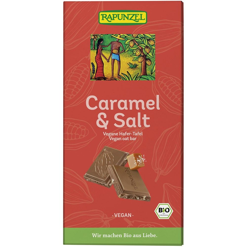 Ciocolata cu ovaz si caramel sarat vegana bio Rapunzel 100g Rapunzel