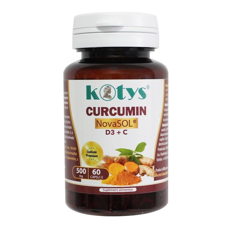 CURCUMIN NOVASOL D3+C 500mg 60cps KOTYS