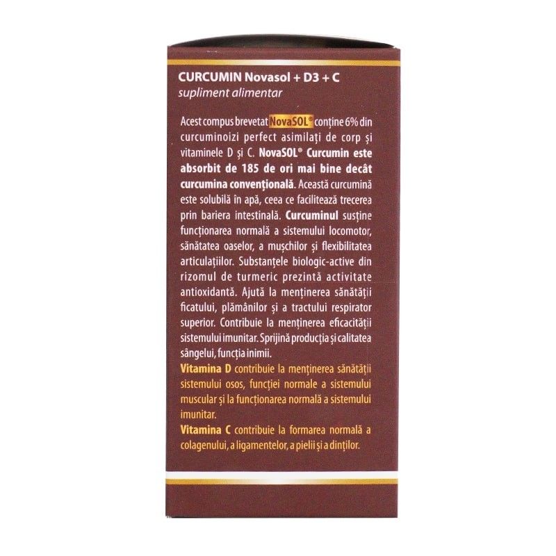 CURCUMIN NOVASOL D3+C 500mg 60cps KOTYS