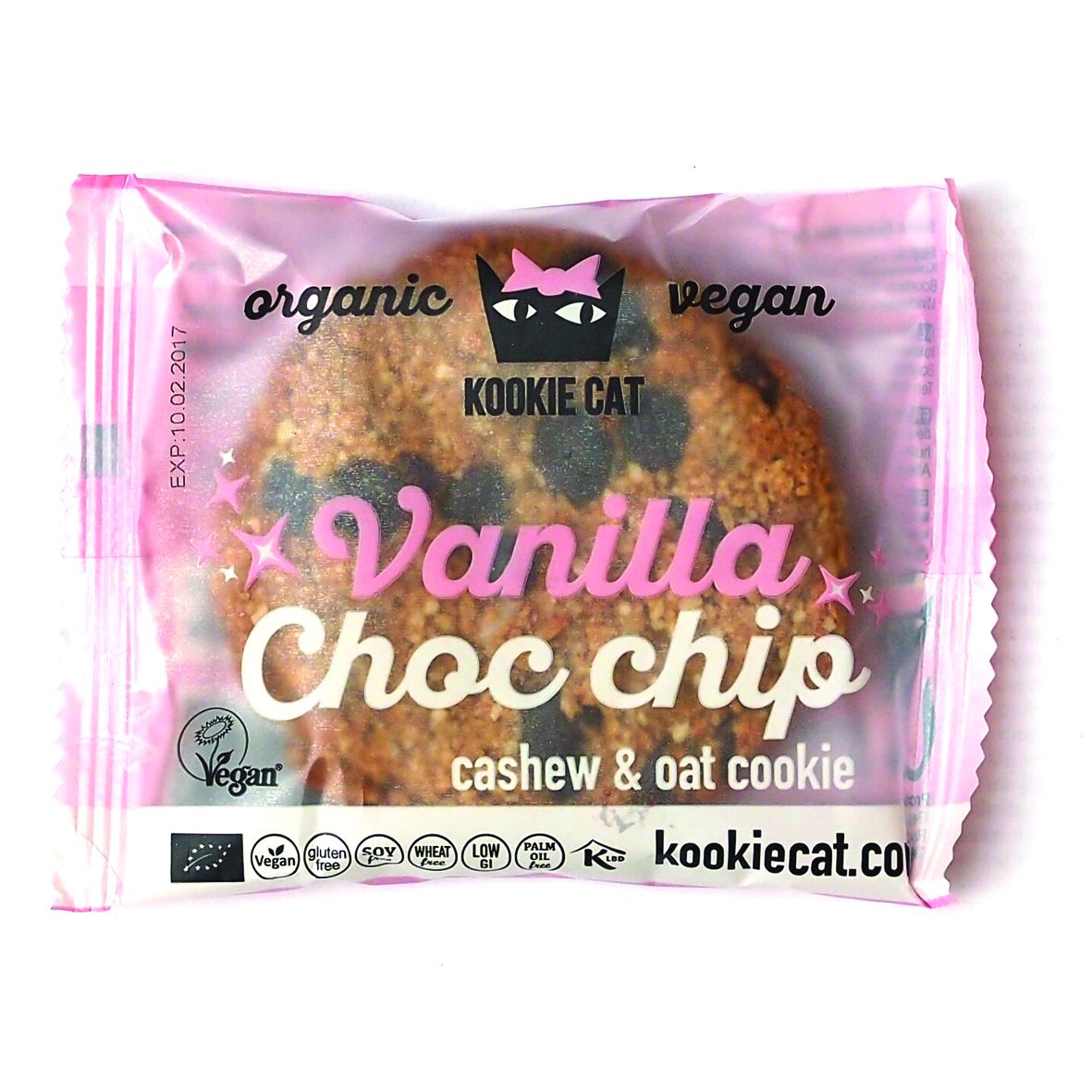 Cookie cu vanilie si ciocolata fara gluten eco 50g, Kookie Cat