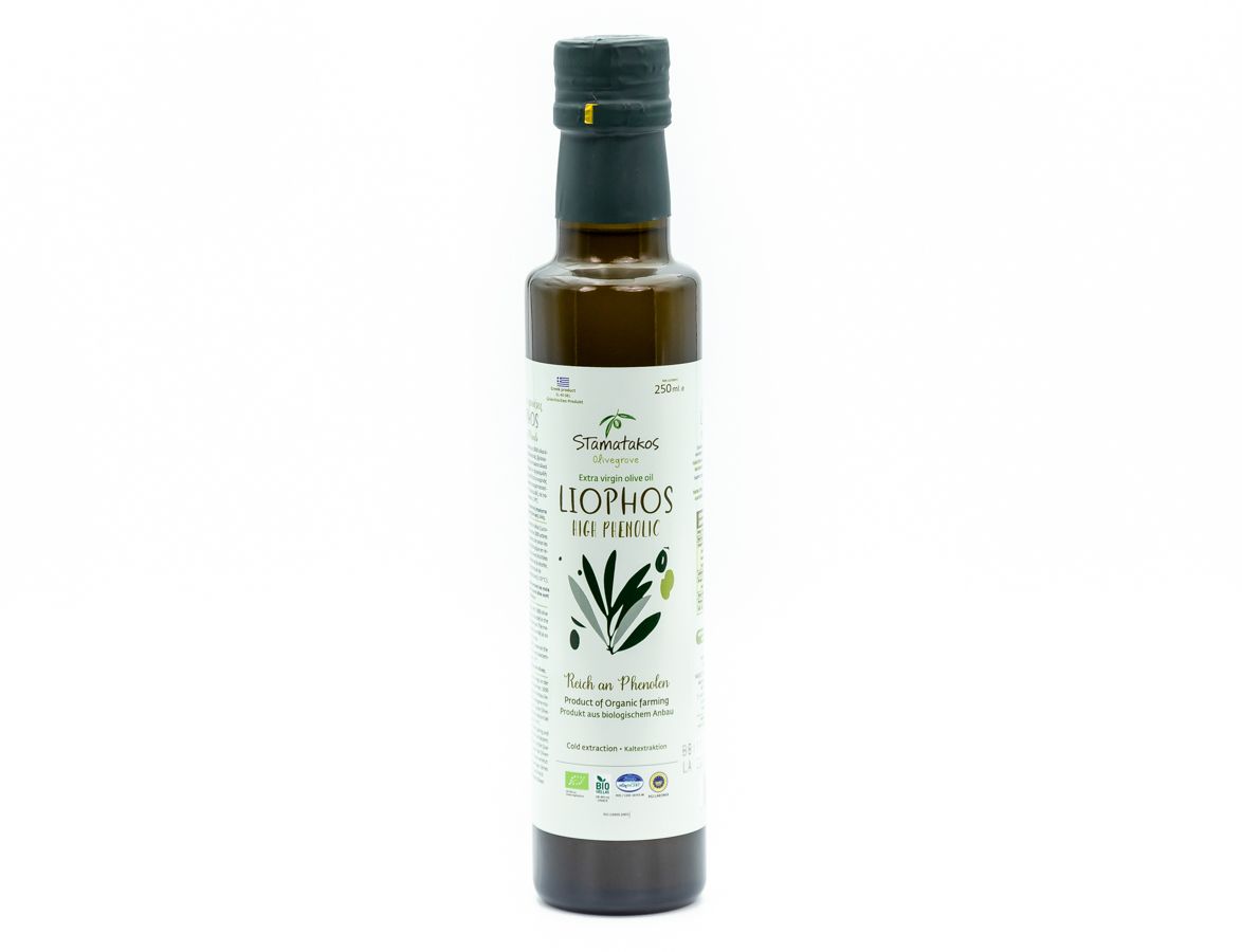 Ulei de masline extravirgin Liophos High Phenolic eco 250ml Stamatakos