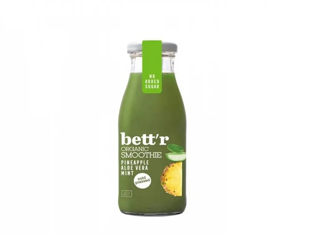 Smoothie cu ananas, aloe si menta, bio, 250ml, Bettr