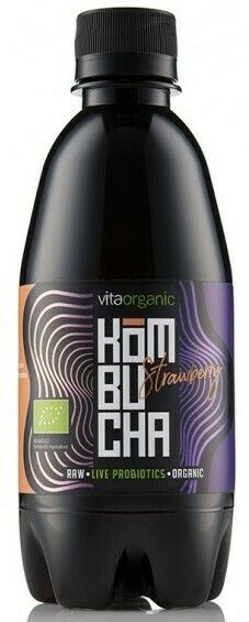 Kombucha cu capsuni bio 330 ml Vita Organic