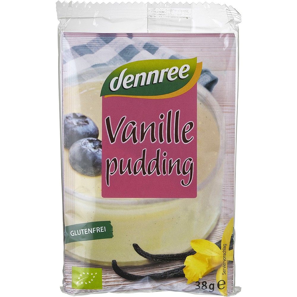 Budinca de vanilie, fara gluten 3x38g bio, 114g, Dennree
