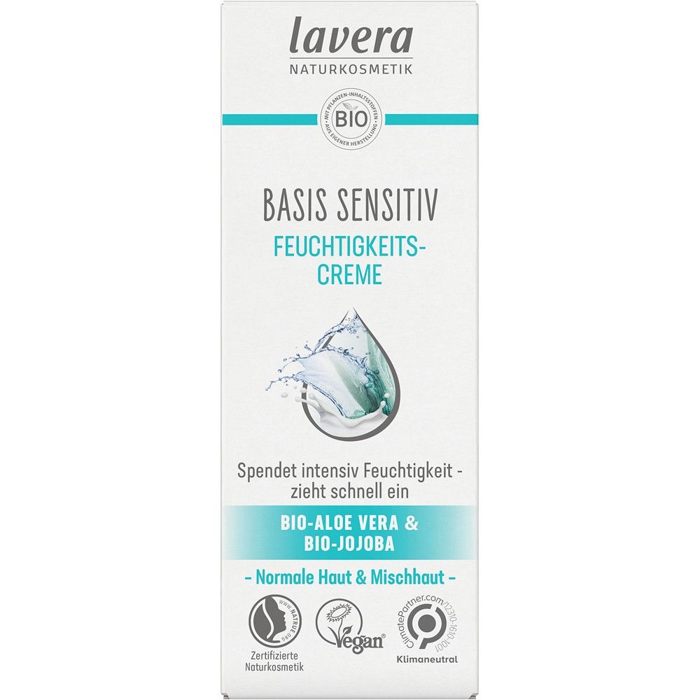 Crema hidratanta basis sensitiv cu aloe vera si jojoba bio pentru ten normal și mixt, 50ml, Lavera