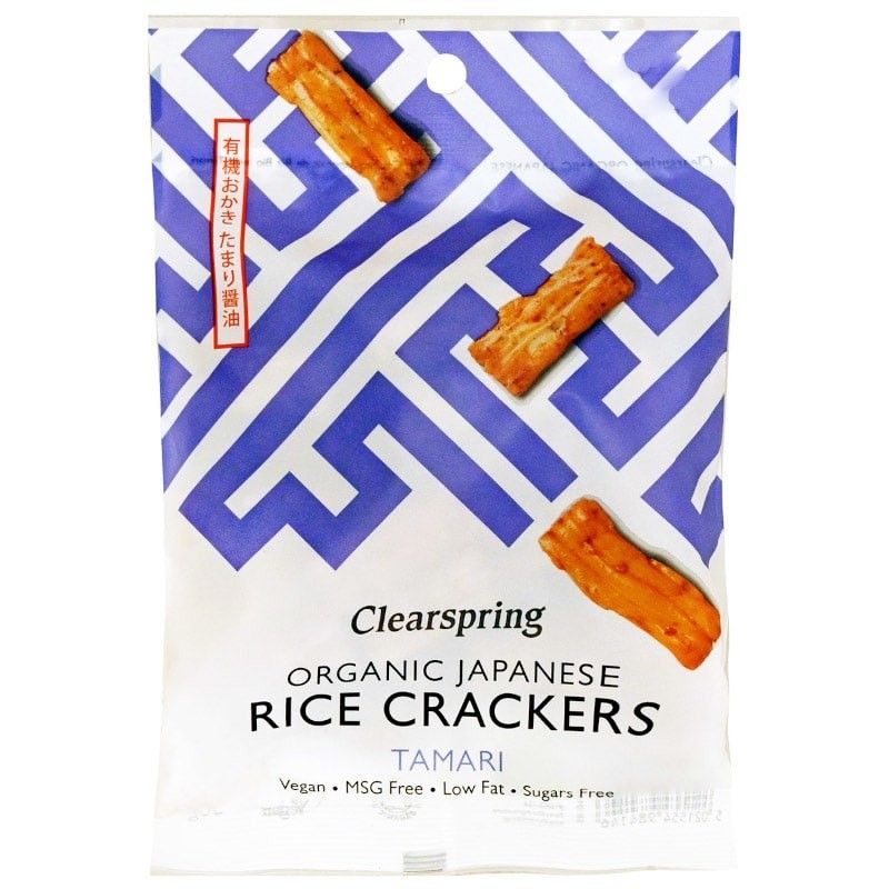 Crackers de Orez cu Sos Tamari Eco 50g Clearspring