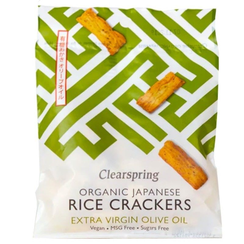 Crackers de Orez cu Ulei de Masline Eco 50g Clearspring