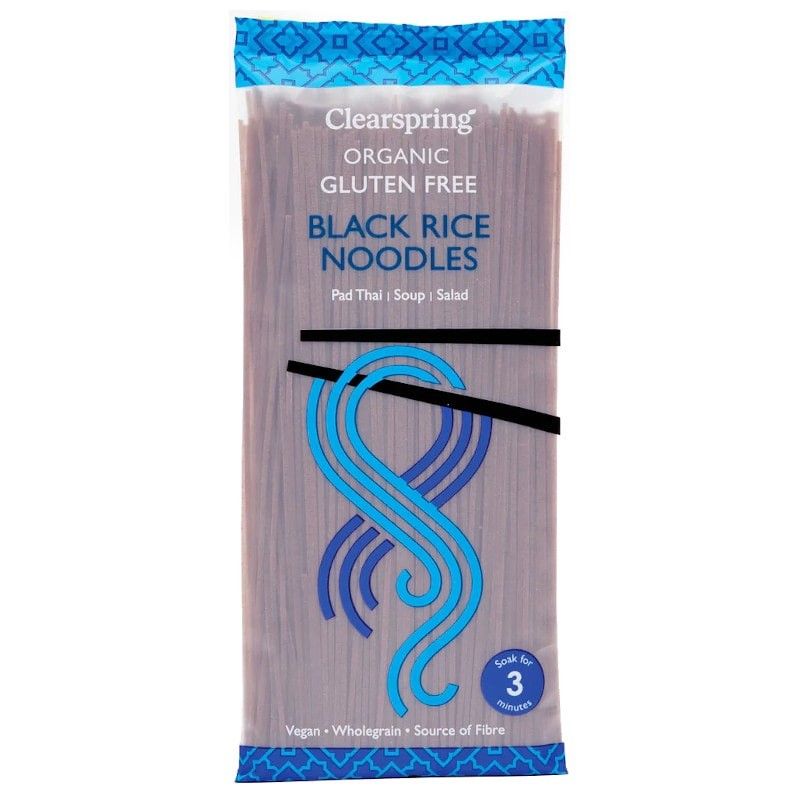 Paste de Orez Negru, Taietei fara Gluten Eco 200g Clearspring