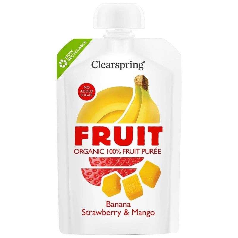 PIURE BANANE+CAPSUNI+MANGO ECO 100g CLEARSPRING