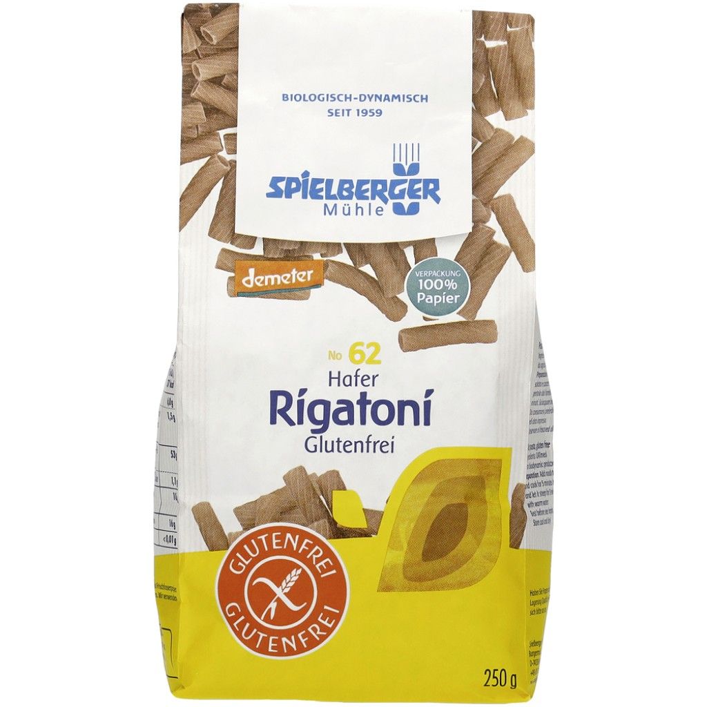 Rigatoni din ovaz, fara gluten bio , 250g, Spielberger