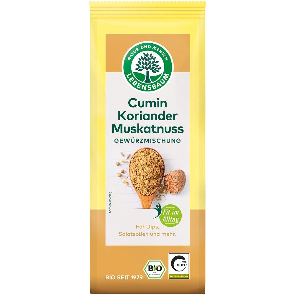 Mix de chimen, coriandru si nucsoara bio Lebensbaum, 45g