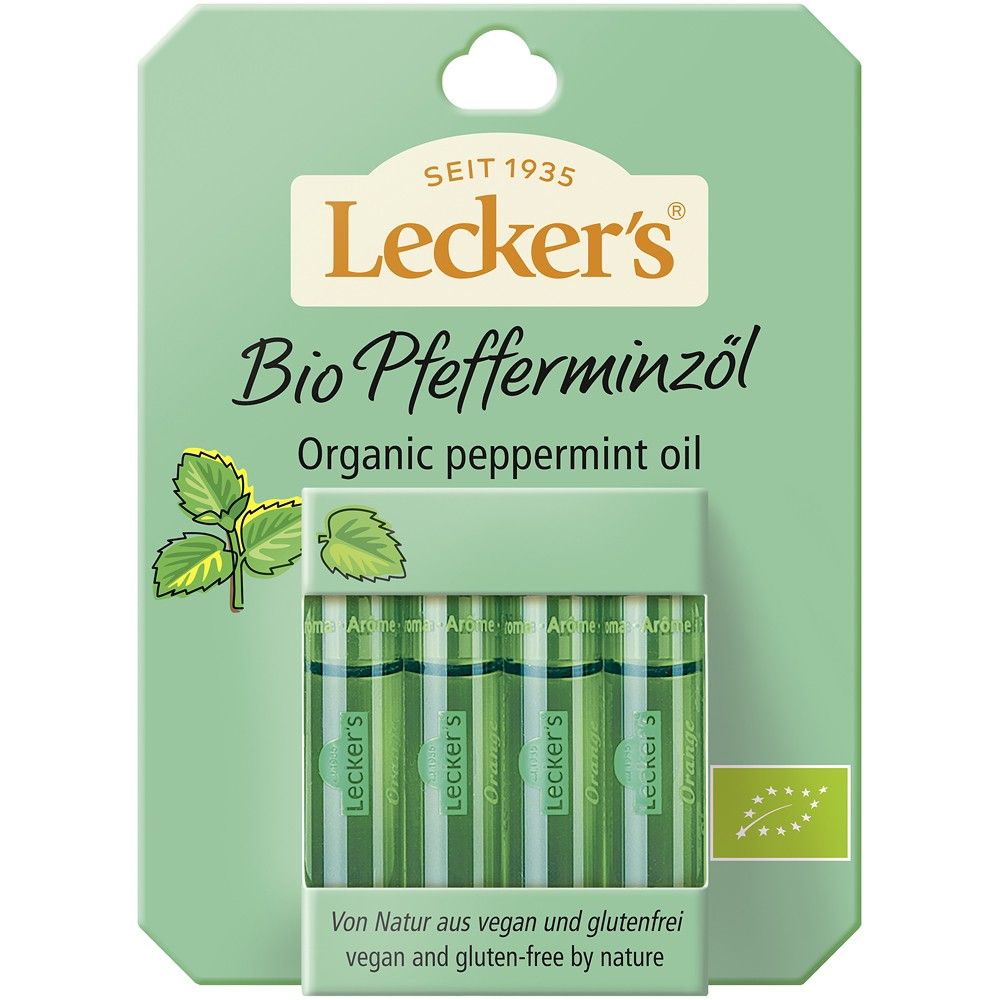 Ulei de menta piperata 4x2ml, vegan si fara gluten ,bio, 8ml, Leckers