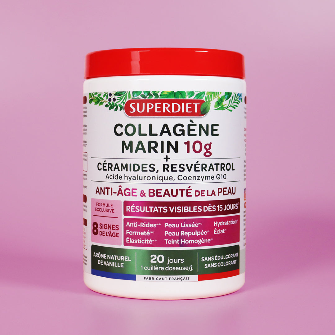 COLAGEN MARIN PUDRA ANTI-AGE, CU ACID HIALURONIC SI COENZYMA Q10, 210g, SUPERDIET