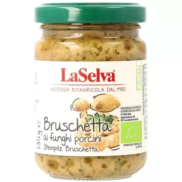 Pasta vegana cu hribi pentru bruschete bio , 135g, LaSelva