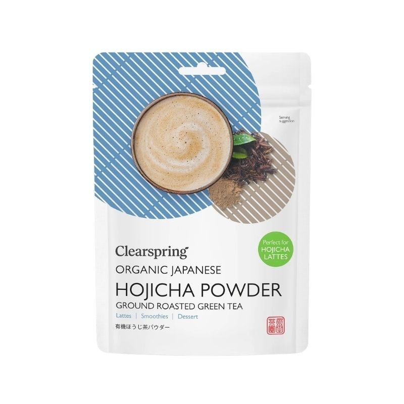 Pudra de ceai verde japonez prajit Hojicha 40g Clearspring