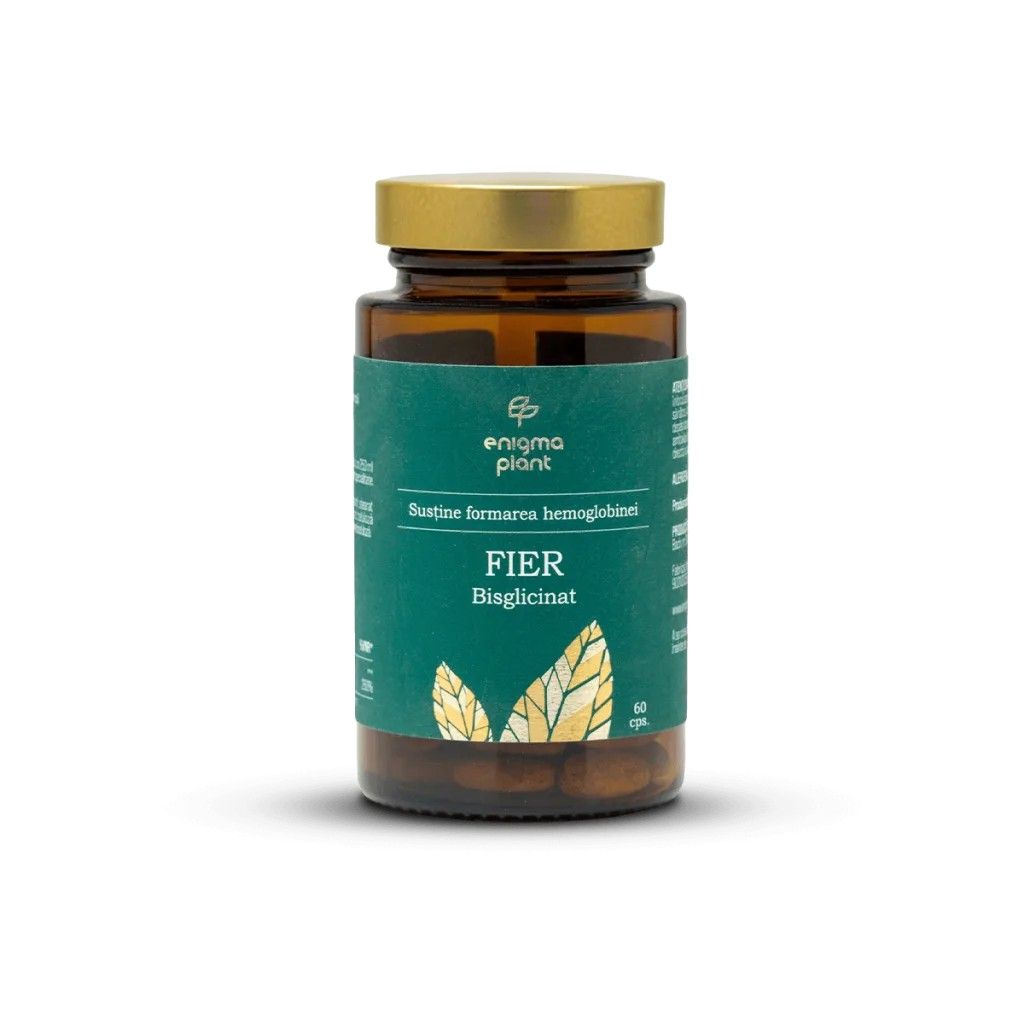 Fier Bisglicinat, susține formarea hemoglobinei, 60 capsule, Enigma Plant