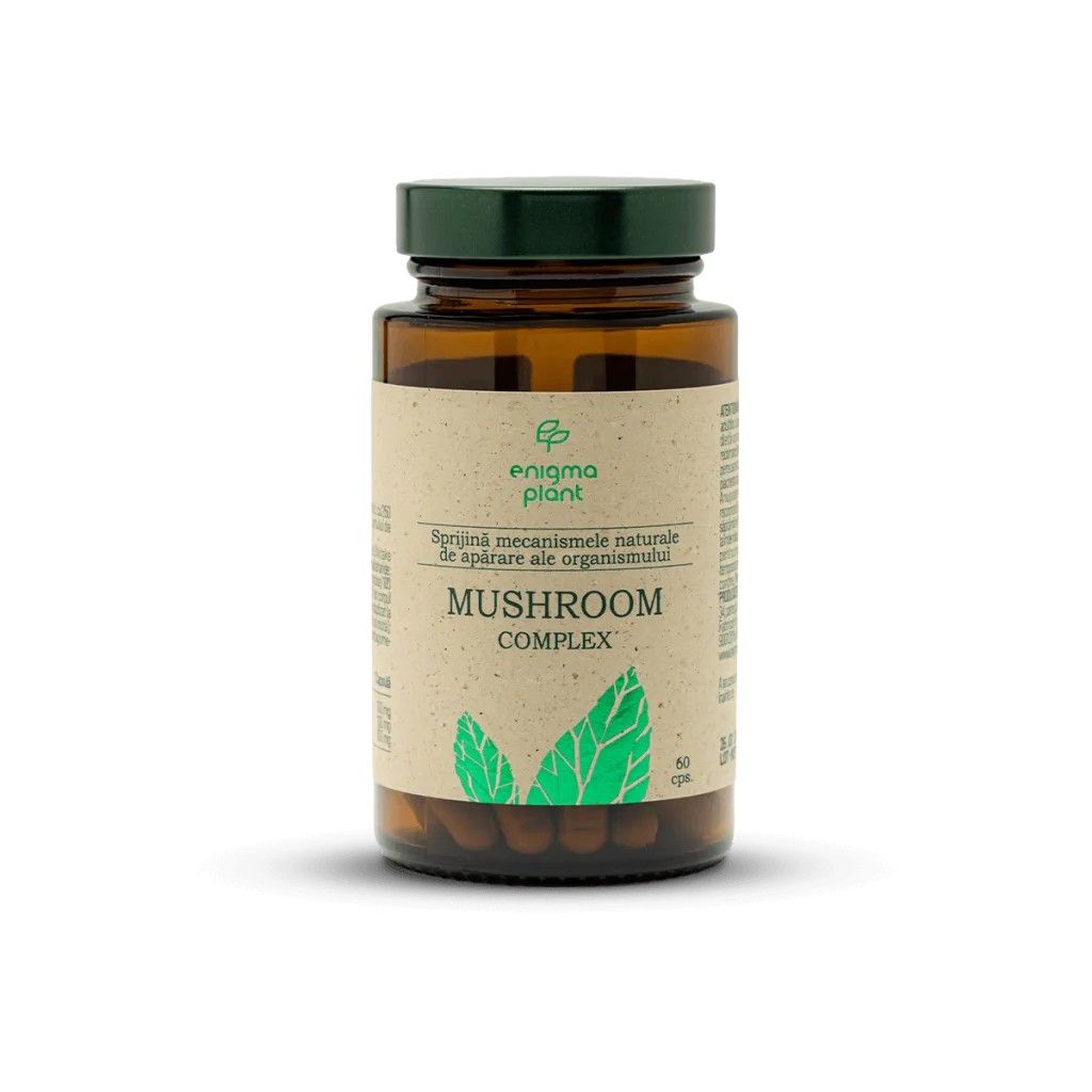 Mushroom Complex, sprijină mecanismele naturale de apărare ale organismului, 60 capsule, Enigma Plant