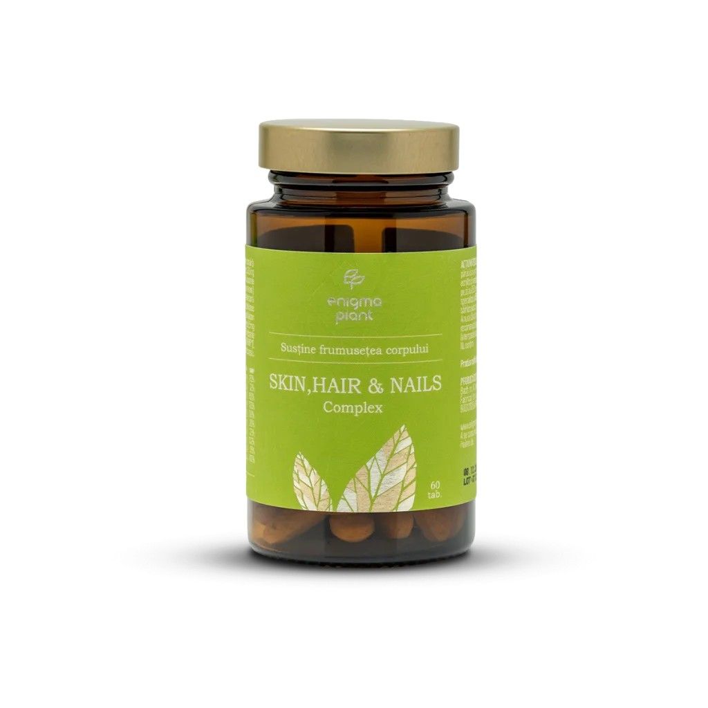 Skin, Hair & Nails Complex pentru susținerea sănătății pielii, părului și unghiilor, 60 tablete , Enigma Plant