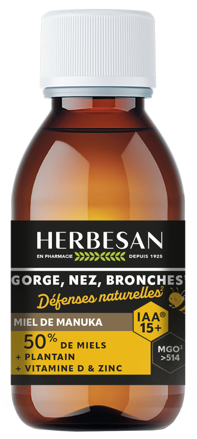 SIROP PENTRU COPII +3ANI, GAT- BRONHII, CU MIERE DE MANUKA IAA15+ (MGO 514), HERBESAN, 100ml