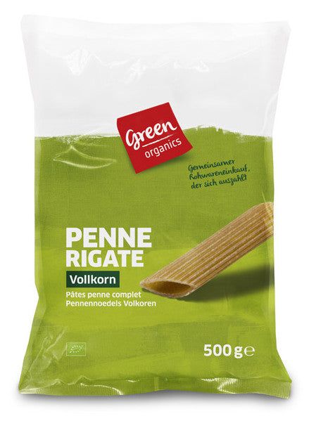 Penne din grau dur integral eco 500g Green Organics