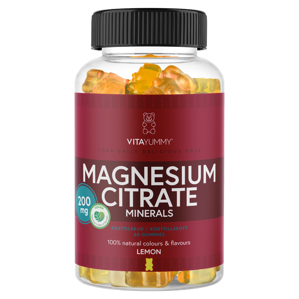 Citrat de magneziu, ursuleti gumati vegani, 60 jeleuri, 180g, Vitayummy
