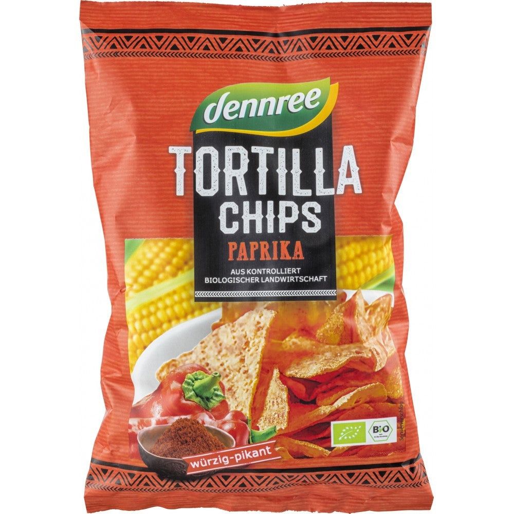 Tortilla chips cu ardei eco 125g Dennree